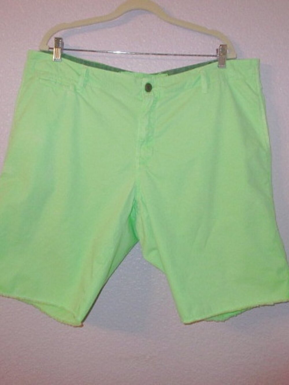 Paperbacks Shorts Mens 38 Green Cotton Lightweight Chino Preppy Beach Resort USA